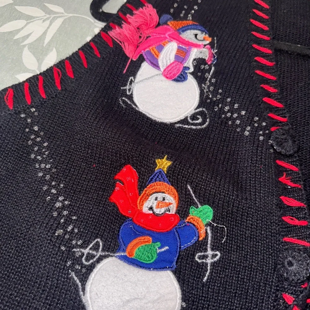 Holiday Editions Black Snowman Vest - Picture 4 of 14